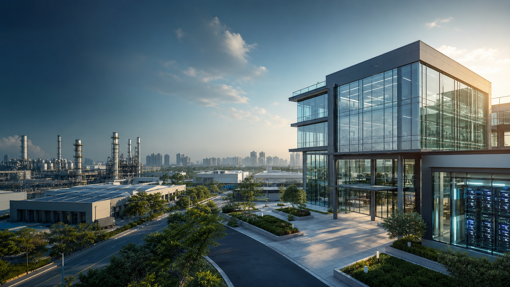 Modern business campus representing Egy Group of Industries